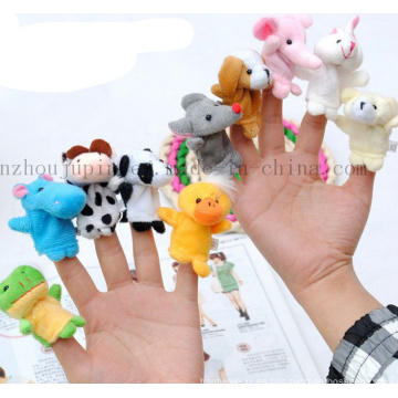 Juguete de marionetas de dedo de mano de felpa animal para niños personalizados para niños